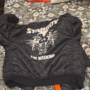 Euc Starboy The Weeknd Black Reversible Jacket Custom Made Unisex